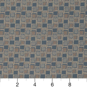Essentials Stain Repellent Upholstery Fabric Blue / Squares Sapphire