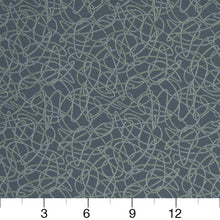 Load image into Gallery viewer, Essentials Stain Repellent Upholstery Fabric Blue / Squiggles Aegean