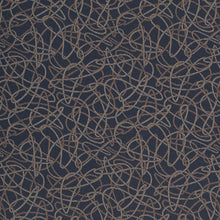 Load image into Gallery viewer, Essentials Stain Repellent Upholstery Fabric Blue / Squiggles Navy
