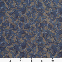 Load image into Gallery viewer, Essentials Heavy Duty Blue Tan Floral Petal Upholstery Fabric / Sky