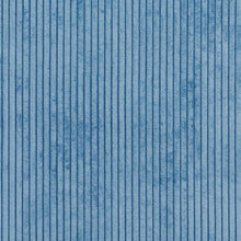Load image into Gallery viewer, Essentials Blue Velvet Velour Stripe Upholstery Fabric