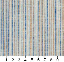 Load image into Gallery viewer, Essentials Blue White Beige Brown Stripe Nautical Upholstery Fabric