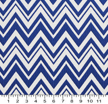 Load image into Gallery viewer, Essentials Blue White Chevron Geometric Nautical Upholstery Fabric