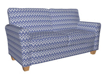 Load image into Gallery viewer, Essentials Blue White Chevron Geometric Nautical Upholstery Fabric