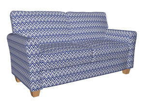 Essentials Blue White Chevron Geometric Nautical Upholstery Fabric