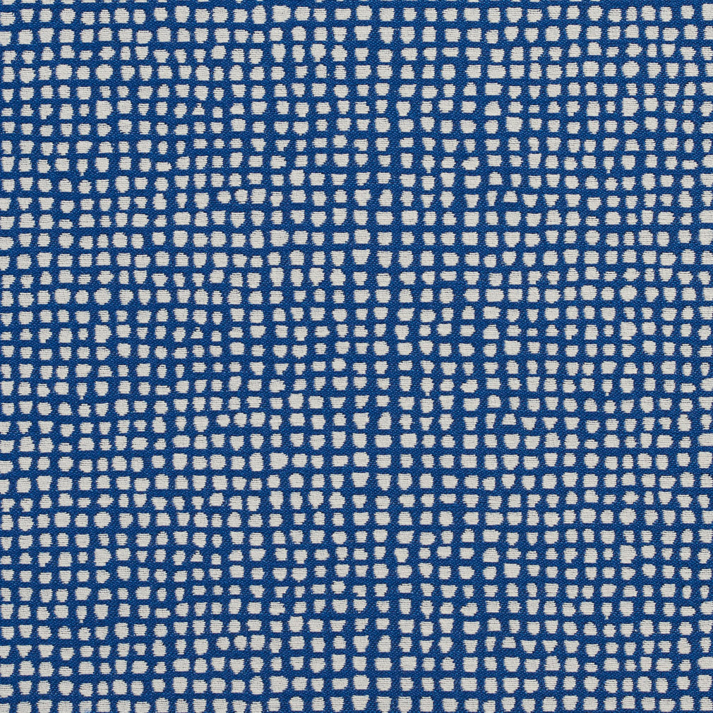Essentials Blue White Geometric Point Upholstery Fabric