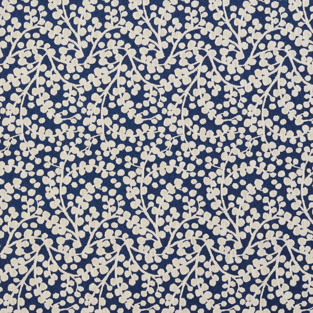 Essentials Blue White Upholstery Fabric / Laguna Vine