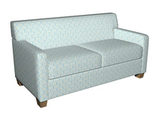 Load image into Gallery viewer, Essentials Chenille Blue White Oval Trellis Upholstery Fabric