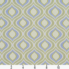 Load image into Gallery viewer, Essentials Outdoor Stain Resistant Upholstery Drapery Fabric Blue Yellow Spring Lantern