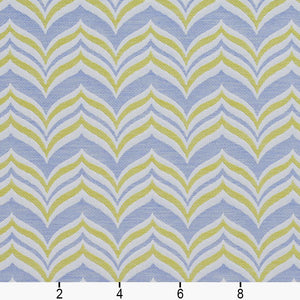 Essentials Outdoor Stain Resistant Upholstery Drapery Fabric Blue Yellow / Spring Wave