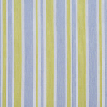 Load image into Gallery viewer, Essentials Outdoor Stain Resistant Upholstery Drapery Fabric Blue Yellow / Spring Wide Stripe
