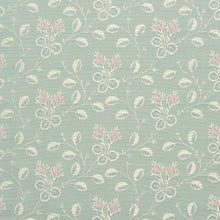 Load image into Gallery viewer, Essentials Botanical Upholstery Drapery Fabric Aqua / Capri Vine