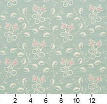 Load image into Gallery viewer, Essentials Botanical Upholstery Drapery Fabric Aqua / Capri Vine