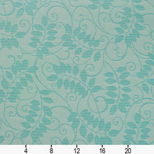Load image into Gallery viewer, Essentials Indoor Outdoor Upholstery Drapery Botanical Fabric Aqua / Lagoon Vine