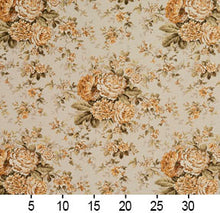 Load image into Gallery viewer, Essentials Botanical Beige Sienna Gold Ivory Green Rose Floral Print Upholstery Drapery Fabric