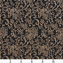 Load image into Gallery viewer, Essentials Heavy Duty Upholstery Drapery Botanical Fabric Black / Onyx Garden