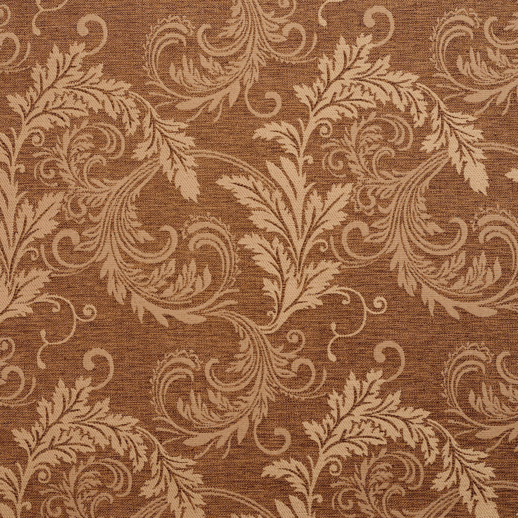 Essentials Heavy Duty Upholstery Drapery Botanical Fabric Brown / Harvest Leaf