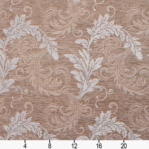 Essentials Heavy Duty Upholstery Drapery Botanical Fabric Brown / Sand Leaf