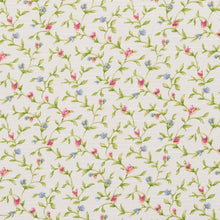 Load image into Gallery viewer, Essentials Botanical Crimson Blue Lime White Rose Floral Print Upholstery Drapery Fabric