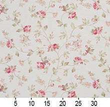 Load image into Gallery viewer, Essentials Botanical Crimson Green White Rose Floral Print Upholstery Drapery Fabric