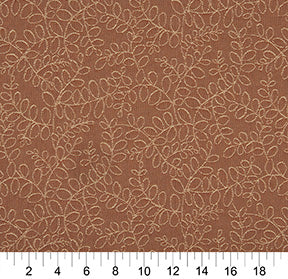 Essentials Outdoor Upholstery Drapery Botanical Fabric / Dark Salmon