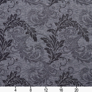 Essentials Heavy Duty Upholstery Drapery Botanical Fabric Gray / Slate Leaf