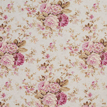 Load image into Gallery viewer, Essentials Botanical Ivory Pink Mauve Green Rose Floral Print Upholstery Drapery Fabric