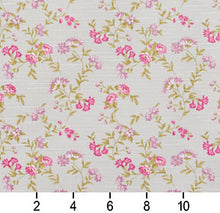 Load image into Gallery viewer, Essentials Botanical Ivory Pink Mauve Lime Rose Floral Print Upholstery Drapery Fabric