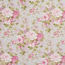 Load image into Gallery viewer, Essentials Botanical Ivory Pink White Hot Pink Mauve Green Rose Floral Print Upholstery Drapery Fabric