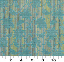 Load image into Gallery viewer, Essentials Upholstery Botanical Leaf Fabric / Aqua