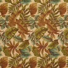 Load image into Gallery viewer, Essentials Outdoor Upholstery Drapery Botanical Leaf Fabric / Beige Blue Green