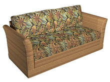Load image into Gallery viewer, Essentials Outdoor Upholstery Drapery Botanical Leaf Fabric / Black Blue Green
