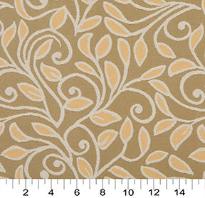 Essentials Outdoor Upholstery Drapery Botanical Leaf Fabric / Brown Coral