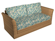 Load image into Gallery viewer, Essentials Outdoor Upholstery Drapery Botanical Leaf Fabric / Teal Green Beige