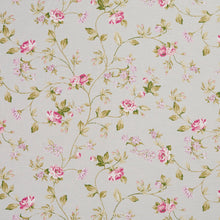 Load image into Gallery viewer, Essentials Botanical Light Blue Pink White Green Rose Floral Print Upholstery Drapery Fabric