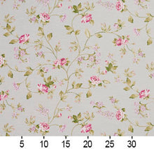 Load image into Gallery viewer, Essentials Botanical Light Blue Pink White Green Rose Floral Print Upholstery Drapery Fabric