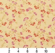 Load image into Gallery viewer, Essentials Botanical Mustard Red Mauve Olive Rose Floral Print Upholstery Drapery Fabric
