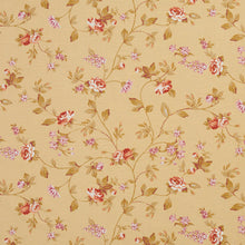 Load image into Gallery viewer, Essentials Botanical Mustard Red Mauve White Olive Rose Floral Print Upholstery Drapery Fabric