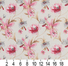 Load image into Gallery viewer, Essentials Botanical Navy Crimson Pink Sienna White Rose Floral Print Upholstery Drapery Fabric