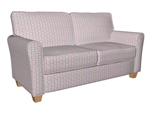 Essentials Botanical Pink Gray Mauve Lime Rose Floral Stripe Print Upholstery Drapery Fabric