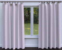 Load image into Gallery viewer, Essentials Botanical Pink Gray Mauve Lime Rose Floral Stripe Print Upholstery Drapery Fabric