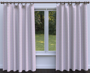 Essentials Botanical Pink Gray Mauve Lime Rose Floral Stripe Print Upholstery Drapery Fabric