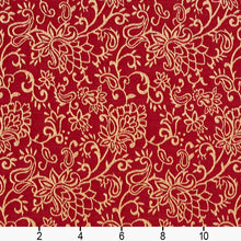 Load image into Gallery viewer, Essentials Heavy Duty Upholstery Drapery Botanical Fabric Red / Crimson Garden