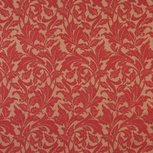 Essentials Indoor Outdoor Upholstery Drapery Botanical Fabric Red / Ruby Leaf
