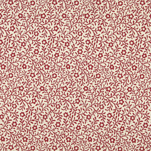 Essentials Upholstery Drapery Botanical Fabric / Red White