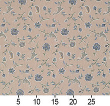 Load image into Gallery viewer, Essentials Botanical Tan Blue Green Rose Floral Print Upholstery Drapery Fabric