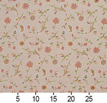 Load image into Gallery viewer, Essentials Botanical Tan Coral Lime Rose Floral Print Upholstery Drapery Fabric