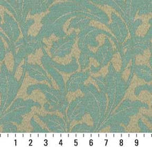 Load image into Gallery viewer, Essentials Indoor Outdoor Upholstery Drapery Botanical Fabric Turquoise / Seafoam Leaf