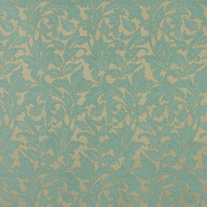 Essentials Indoor Outdoor Upholstery Drapery Botanical Fabric Turquoise / Seafoam Leaf