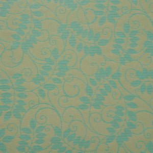 Essentials Indoor Outdoor Upholstery Drapery Botanical Fabric Turquoise / Seafoam Vine